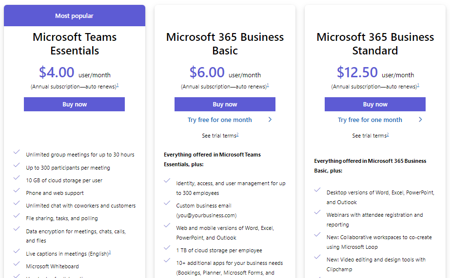 https://www.microsoft.com/en-us/microsoft-teams/compare-microsoft-teams-business-options remote work